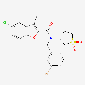 N-(3-bromobenzyl)-5-chloro-N-(1,1-dioxidotetrahydrothiophen-3-yl)-3-methyl-1-benzofuran-2-carboxamide