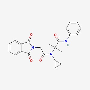 2-[2-(1,3-dioxobenzo[c]azolin-2-yl)-N-cyclopropylacetylamino]-2-methyl-N-pheny lpropanamide