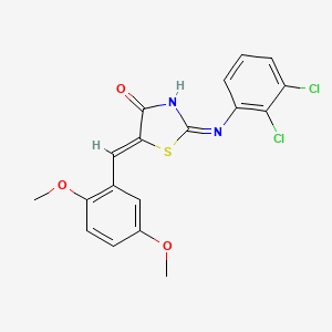 (2Z,5Z)-2-[(2,3-dichlorophenyl)imino]-5-(2,5-dimethoxybenzylidene)-1,3-thiazolidin-4-one