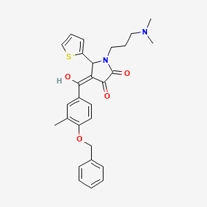 4-{[4-(benzyloxy)-3-methylphenyl]carbonyl}-1-[3-(dimethylamino)propyl]-3-hydroxy-5-(thiophen-2-yl)-1,5-dihydro-2H-pyrrol-2-one