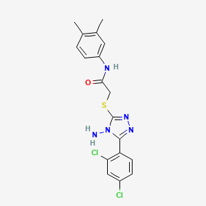 2-[4-amino-5-(2,4-dichlorophenyl)(1,2,4-triazol-3-ylthio)]-N-(3,4-dimethylphen yl)acetamide