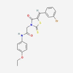 2-[(5Z)-5-(3-bromobenzylidene)-4-oxo-2-thioxo-1,3-thiazolidin-3-yl]-N-(4-ethoxyphenyl)acetamide