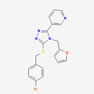 3-[(4-Bromophenyl)methylthio]-4-(2-furylmethyl)-5-(3-pyridyl)-1,2,4-triazole