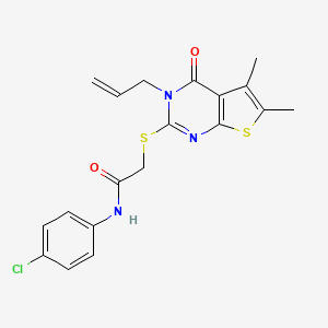 N-(4-chlorophenyl)-2-{[5,6-dimethyl-4-oxo-3-(prop-2-en-1-yl)-3,4-dihydrothieno[2,3-d]pyrimidin-2-yl]sulfanyl}acetamide