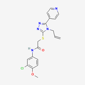 molecular formula C19H18ClN5O2S B12140690 N-(3-chloro-4-methoxyphenyl)-2-{[4-(prop-2-en-1-yl)-5-(pyridin-4-yl)-4H-1,2,4-triazol-3-yl]sulfanyl}acetamide 