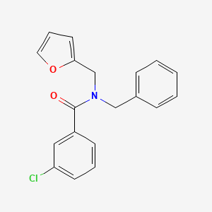 N-benzyl-3-chloro-N-(furan-2-ylmethyl)benzamide