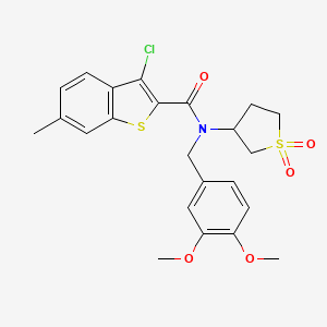 3-chloro-N-(3,4-dimethoxybenzyl)-N-(1,1-dioxidotetrahydrothiophen-3-yl)-6-methyl-1-benzothiophene-2-carboxamide