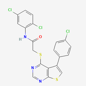 2-{[5-(4-chlorophenyl)thieno[2,3-d]pyrimidin-4-yl]sulfanyl}-N-(2,5-dichlorophenyl)acetamide