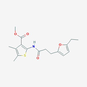 molecular formula C17H21NO4S B12140781 Methyl 2-{[3-(5-ethylfuran-2-yl)propanoyl]amino}-4,5-dimethylthiophene-3-carboxylate 