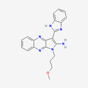 molecular formula C21H20N6O B12140794 3-(1H-benzimidazol-2-yl)-1-(3-methoxypropyl)-1H-pyrrolo[2,3-b]quinoxalin-2-amine 