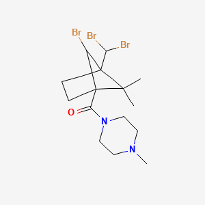 molecular formula C15H23Br3N2O B12140803 [6-Bromo-4-(dibromomethyl)-5,5-dimethylbicyclo[2.1.1]hex-1-yl](4-methylpiperazin-1-yl)methanone 