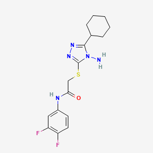 2-(4-amino-5-cyclohexyl(1,2,4-triazol-3-ylthio))-N-(3,4-difluorophenyl)acetami de