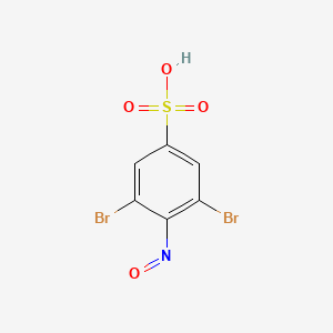 molecular formula C6H3Br2NO4S B1214088 Benzenesulfonic acid, 3,5-dibromo-4-nitroso- CAS No. 83016-63-1