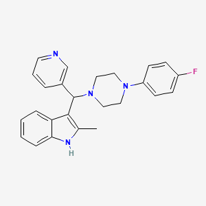 3-{[4-(4-fluorophenyl)piperazin-1-yl](pyridin-3-yl)methyl}-2-methyl-1H-indole