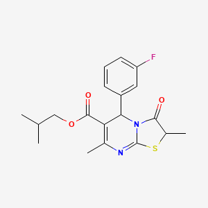 isobutyl 5-(3-fluorophenyl)-2,7-dimethyl-3-oxo-2,3-dihydro-5H-[1,3]thiazolo[3,2-a]pyrimidine-6-carboxylate