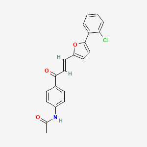 N-(4-{(2E)-3-[5-(2-chlorophenyl)furan-2-yl]prop-2-enoyl}phenyl)acetamide