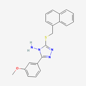 molecular formula C20H18N4OS B12141035 3-(3-methoxyphenyl)-5-[(naphthalen-1-ylmethyl)sulfanyl]-4H-1,2,4-triazol-4-amine 