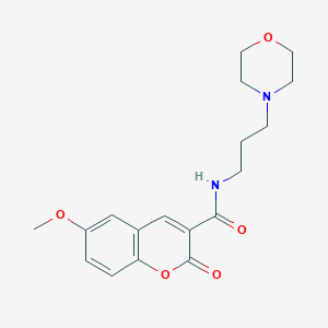 molecular formula C18H22N2O5 B12141065 6-methoxy-N-[3-(morpholin-4-yl)propyl]-2-oxo-2H-chromene-3-carboxamide 