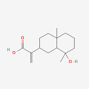 molecular formula C15H24O3 B1214108 2-(8-Hydroxy-4a,8-dimethyldecahydro-2-naphthalenyl)acrylic acid 