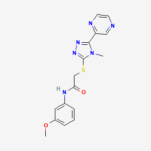 N-(3-methoxyphenyl)-2-{[4-methyl-5-(pyrazin-2-yl)-4H-1,2,4-triazol-3-yl]sulfanyl}acetamide