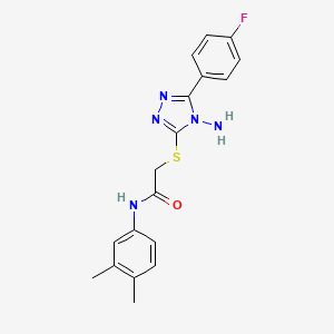 2-{[4-amino-5-(4-fluorophenyl)-4H-1,2,4-triazol-3-yl]sulfanyl}-N-(3,4-dimethylphenyl)acetamide