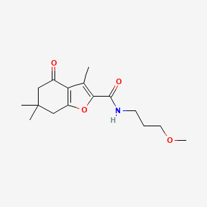 N-(3-methoxypropyl)-3,6,6-trimethyl-4-oxo-4,5,6,7-tetrahydro-1-benzofuran-2-carboxamide