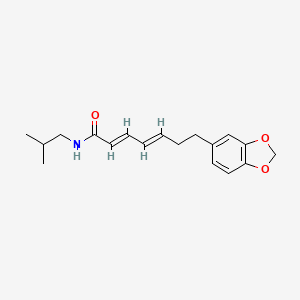 molecular formula C18H23NO3 B1214114 (2E,4E)-N-isobutyl-7-(3,4-methylenedioxyphenyl)-hepta-2,4-dienamide 