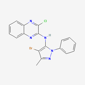 molecular formula C18H13BrClN5 B12141161 N-(4-bromo-3-methyl-1-phenyl-1H-pyrazol-5-yl)-3-chloroquinoxalin-2-amine 