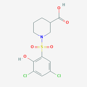 1-((3,5-Dichloro-2-hydroxyphenyl)sulfonyl)piperidine-3-carboxylic acid