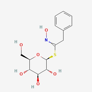 molecular formula C14H19NO6S B1214121 1-S-(N-hydroxy-2-phenylethanimidoyl)-1-thio-beta-D-glucopyranose 