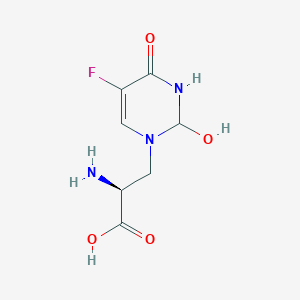 molecular formula C7H10FN3O4 B1214123 (2S)-2-amino-3-(5-fluoro-2-hydroxy-6-oxo-1,2-dihydropyrimidin-3-yl)propanoic acid 
