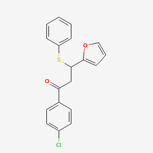 1-(4-Chlorophenyl)-3-(furan-2-yl)-3-(phenylsulfanyl)propan-1-one