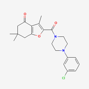 2-{[4-(3-chlorophenyl)piperazin-1-yl]carbonyl}-3,6,6-trimethyl-6,7-dihydro-1-benzofuran-4(5H)-one