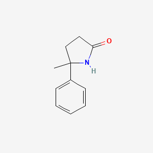 molecular formula C11H13NO B1214129 5-Methyl-5-phenylpyrrolidin-2-one CAS No. 5578-98-3