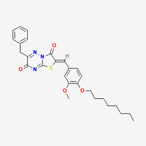 (2Z)-6-benzyl-2-[3-methoxy-4-(octyloxy)benzylidene]-7H-[1,3]thiazolo[3,2-b][1,2,4]triazine-3,7(2H)-dione