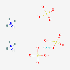 molecular formula CeH8N2O12S3 B1214130 Diammonium cerium(4+) trisulphate CAS No. 7637-03-8