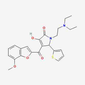 1-[2-(diethylamino)ethyl]-3-hydroxy-4-[(7-methoxy-1-benzofuran-2-yl)carbonyl]-5-(2-thienyl)-1,5-dihydro-2H-pyrrol-2-one