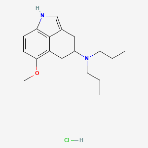 molecular formula C18H27ClN2O B1214139 Benz(cd)indol-4-amine, 1,3,4,5-tetrahydro-6-methoxy-N,N-dipropyl-, monohydrochloride CAS No. 98770-54-8