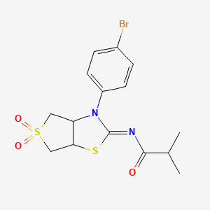 N-[(2E)-3-(4-bromophenyl)-5,5-dioxidotetrahydrothieno[3,4-d][1,3]thiazol-2(3H)-ylidene]-2-methylpropanamide