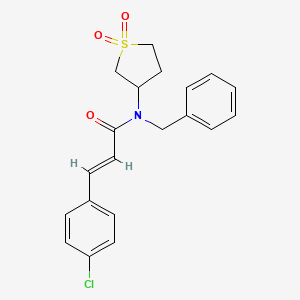 (2E)-N-benzyl-3-(4-chlorophenyl)-N-(1,1-dioxidotetrahydrothiophen-3-yl)prop-2-enamide