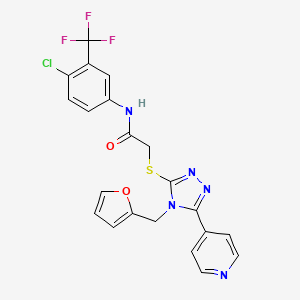 N-[4-chloro-3-(trifluoromethyl)phenyl]-2-{[4-(furan-2-ylmethyl)-5-(pyridin-4-yl)-4H-1,2,4-triazol-3-yl]sulfanyl}acetamide