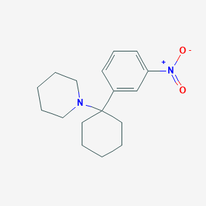 molecular formula C17H24N2O2 B1214143 1-[1-(3-Nitrophenyl)cyclohexyl]piperidine CAS No. 70227-29-1