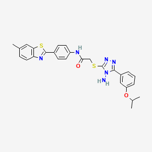 2-{4-amino-5-[3-(methylethoxy)phenyl](1,2,4-triazol-3-ylthio)}-N-[4-(6-methylb enzothiazol-2-yl)phenyl]acetamide