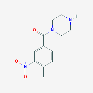 molecular formula C12H15N3O3 B1214149 1-(4-Methyl-3-nitrobenzoyl)piperazine CAS No. 80045-69-8