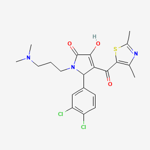 molecular formula C21H23Cl2N3O3S B12141492 C21H23Cl2N3O3S 