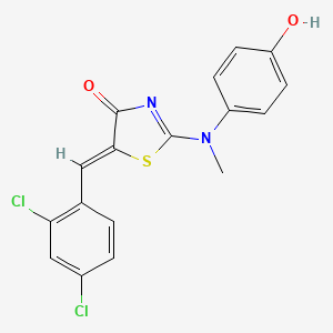 molecular formula C17H12Cl2N2O2S B12141497 (5Z)-5-(2,4-dichlorobenzylidene)-2-[(4-hydroxyphenyl)(methyl)amino]-1,3-thiazol-4(5H)-one 