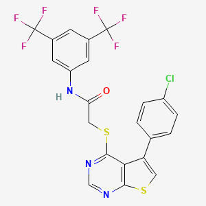 molecular formula C22H12ClF6N3OS2 B12141508 C22H12ClF6N3OS2 