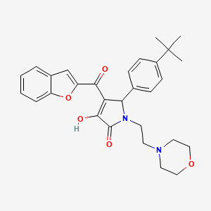 molecular formula C29H32N2O5 B12141517 4-(1-benzofuran-2-ylcarbonyl)-5-(4-tert-butylphenyl)-3-hydroxy-1-[2-(morpholin-4-yl)ethyl]-1,5-dihydro-2H-pyrrol-2-one 