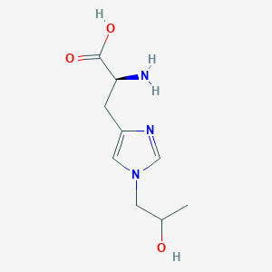 molecular formula C9H15N3O3 B1214153 L-Histidine, 1-(2-hydroxypropyl)- CAS No. 81790-79-6