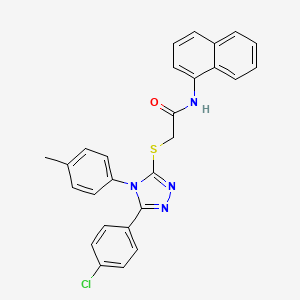 2-{[5-(4-chlorophenyl)-4-(4-methylphenyl)-4H-1,2,4-triazol-3-yl]sulfanyl}-N-(naphthalen-1-yl)acetamide